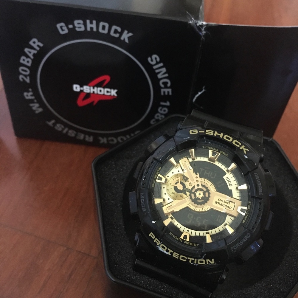 G-Shock watch (Black and Gold)